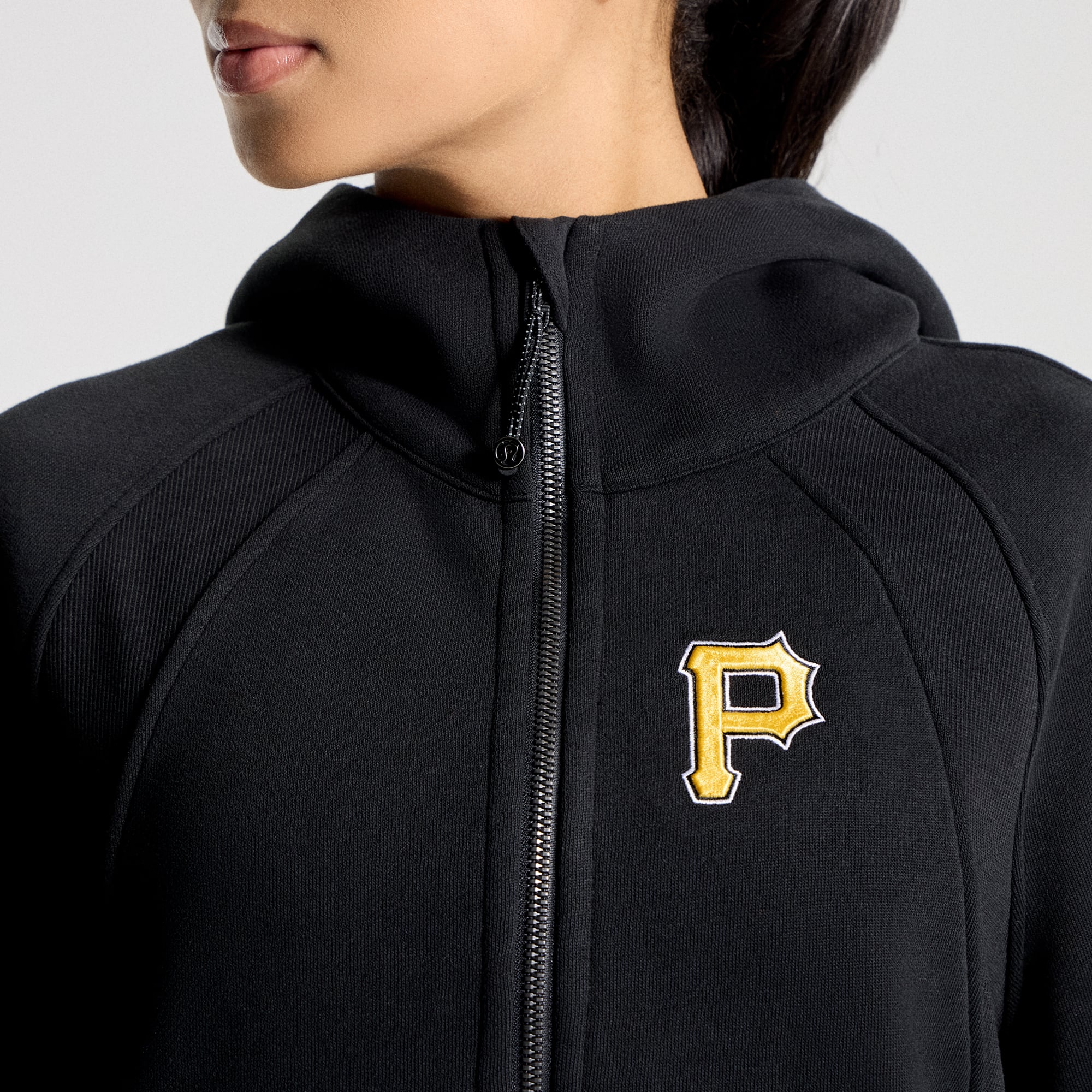 Sweat à capuche zippé oversize Pittsburgh Pirates noir pour femme de lululemon