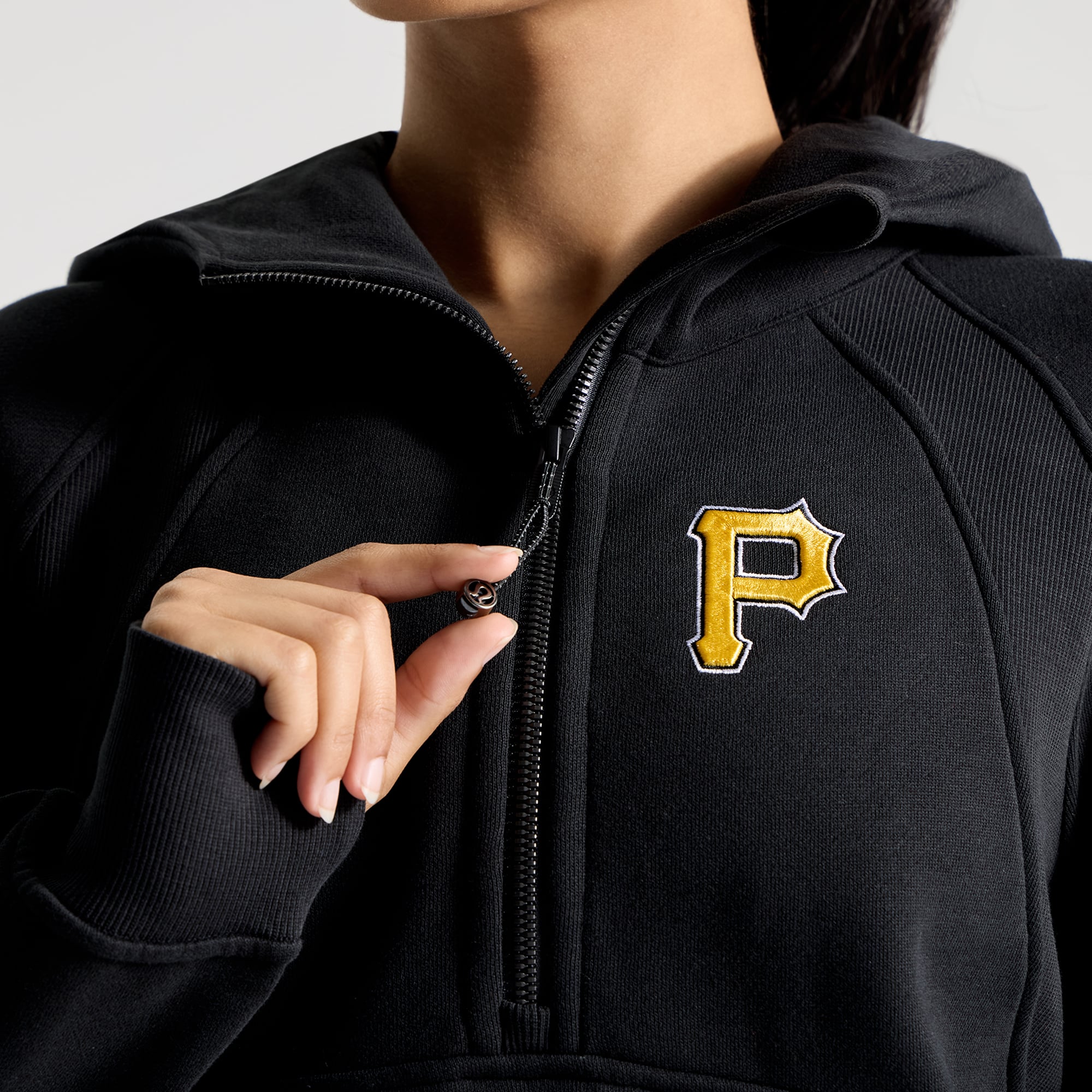Sweat à capuche zippé oversize Pittsburgh Pirates noir pour femme de lululemon