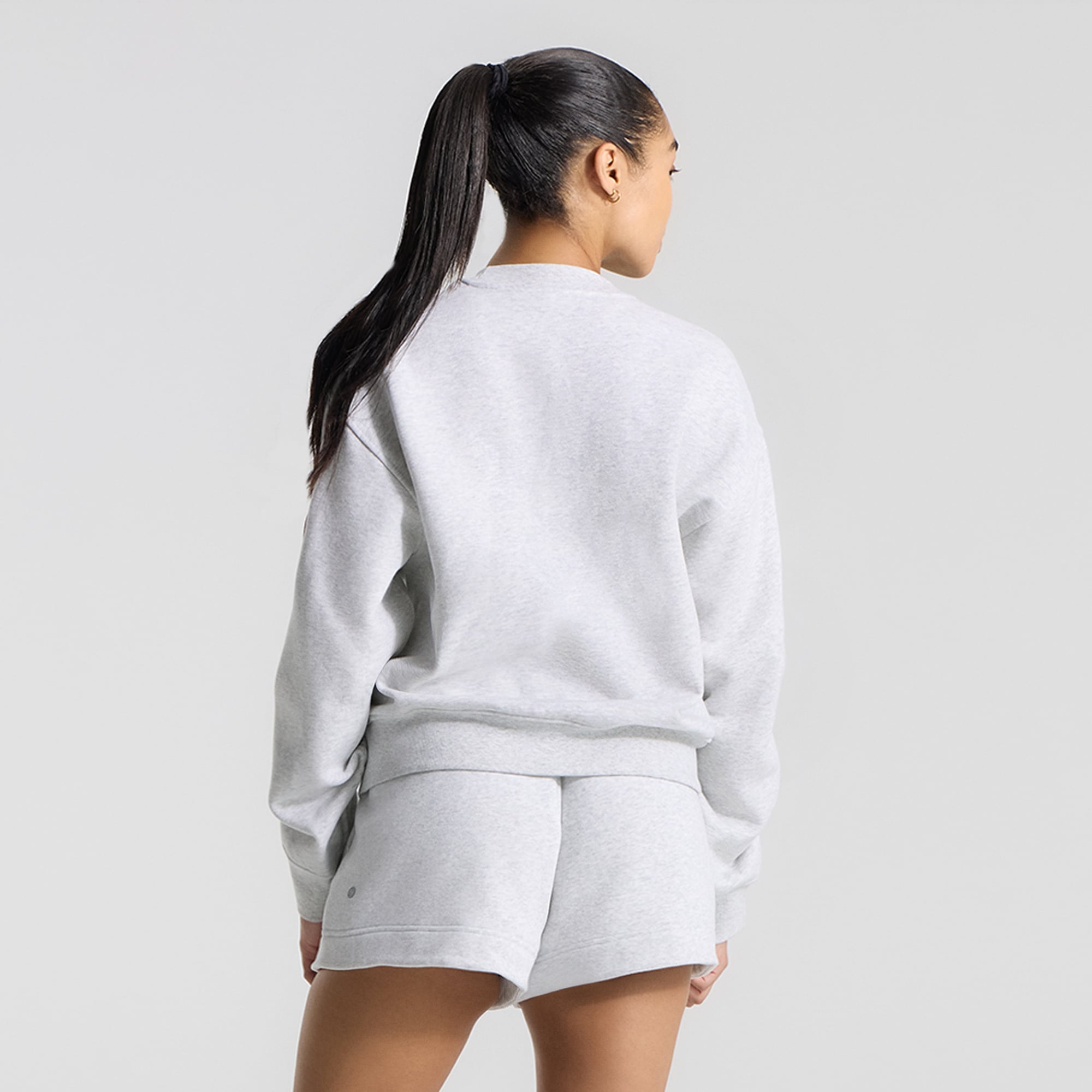 Pull ras du cou surdimensionné Steady State gris chiné ultra clair pour femme de lululemon, motif Pittsburgh Pirates