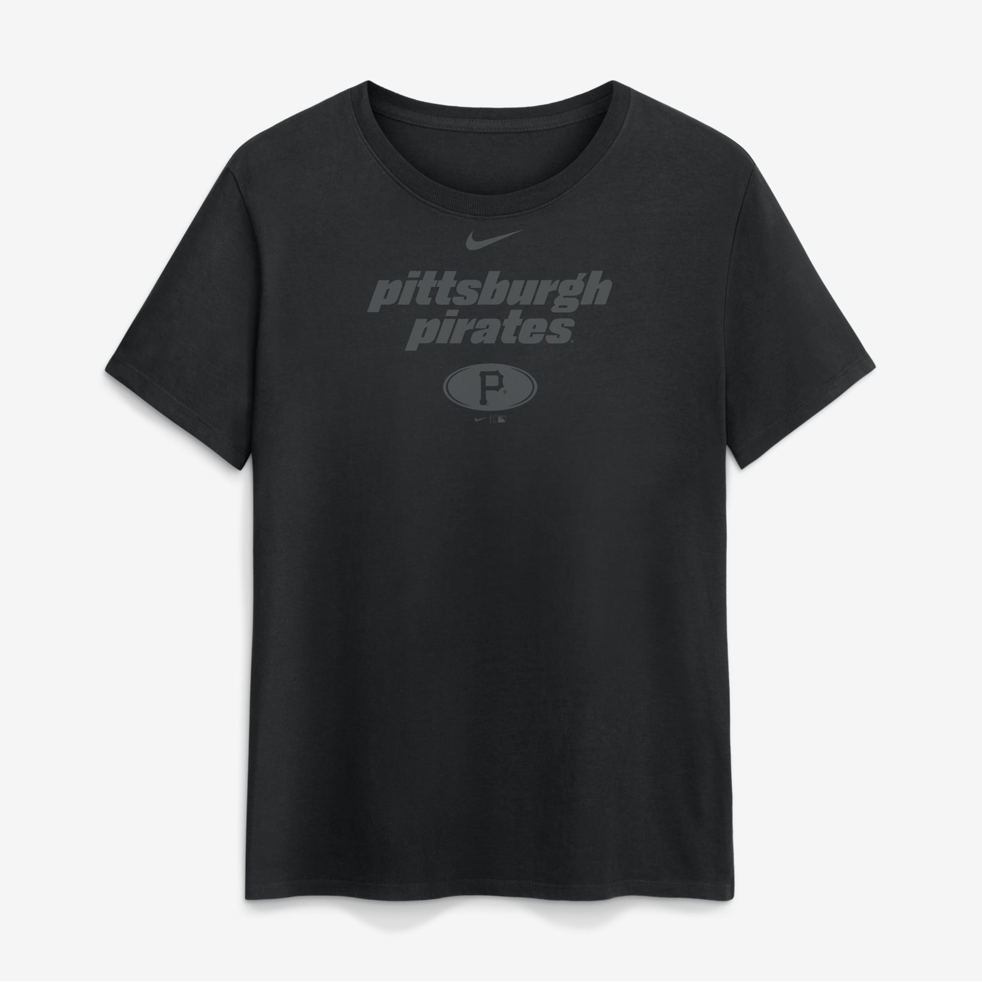 Women's Nike Black Pittsburgh Pirates Globe Logo T-Shirt