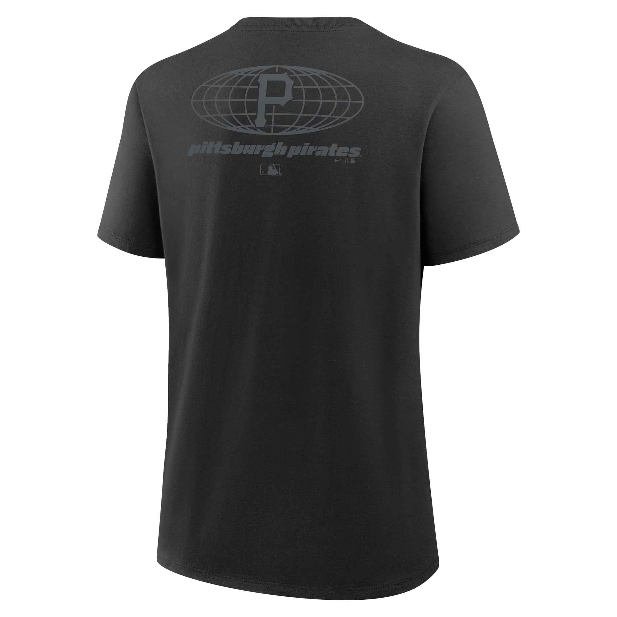 Women's Nike Black Pittsburgh Pirates Globe Logo T-Shirt