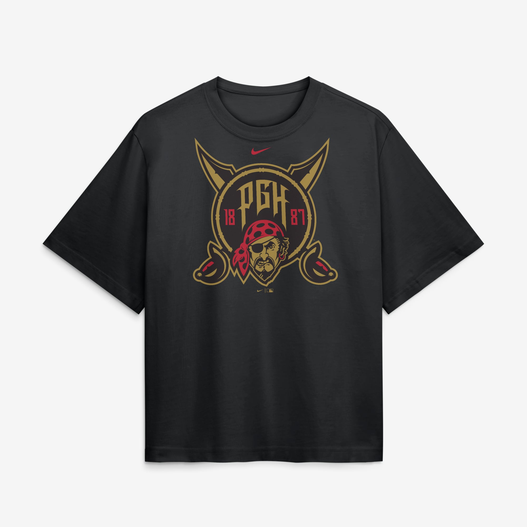 Women's Nike  Black Pittsburgh Pirates Premium Essentials Relaxed Boxy T-Shirt
