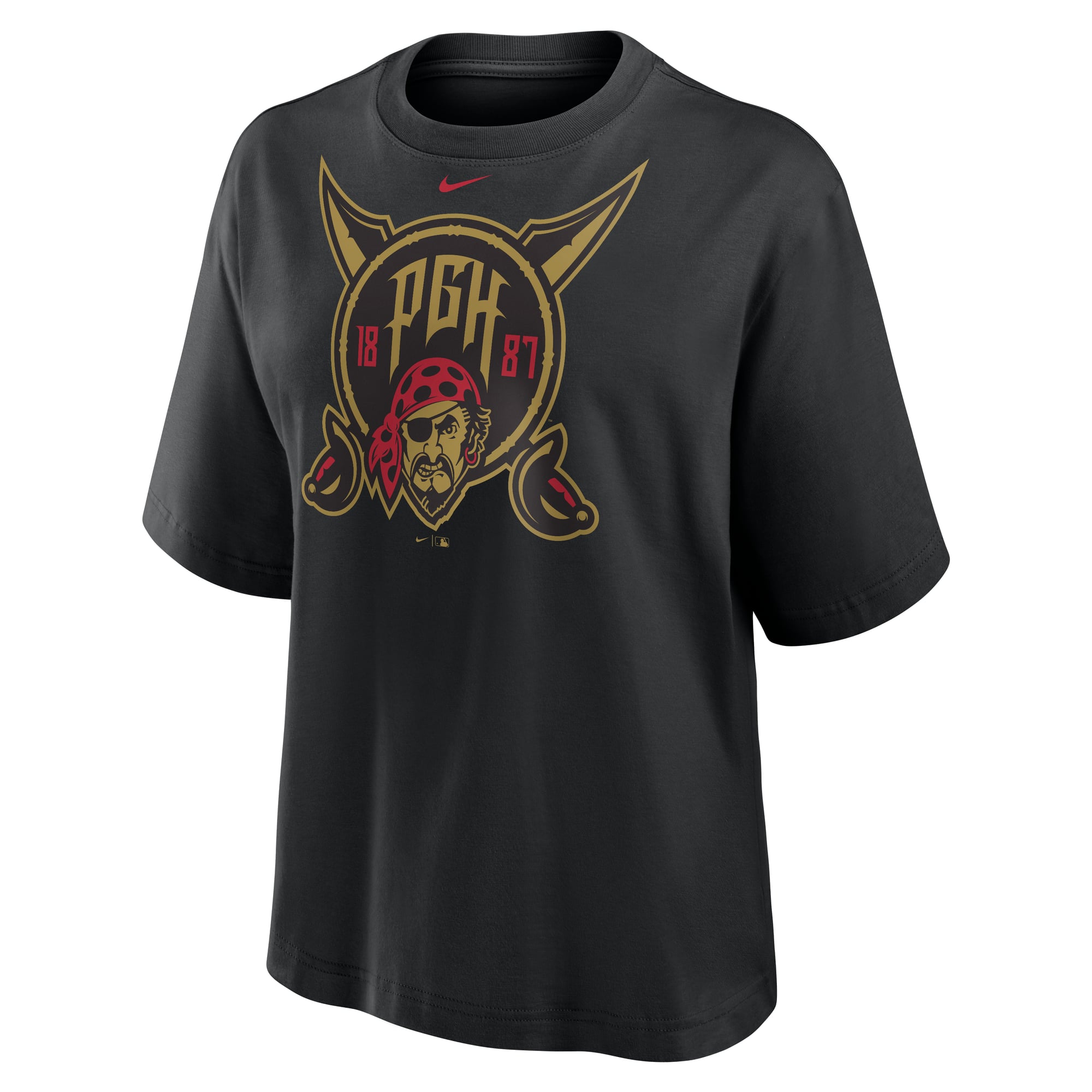 Women's Nike  Black Pittsburgh Pirates Premium Essentials Relaxed Boxy T-Shirt