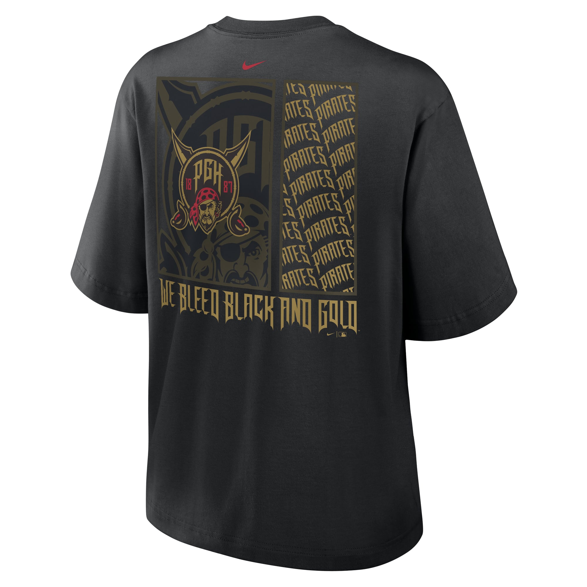 Women's Nike  Black Pittsburgh Pirates Premium Essentials Relaxed Boxy T-Shirt