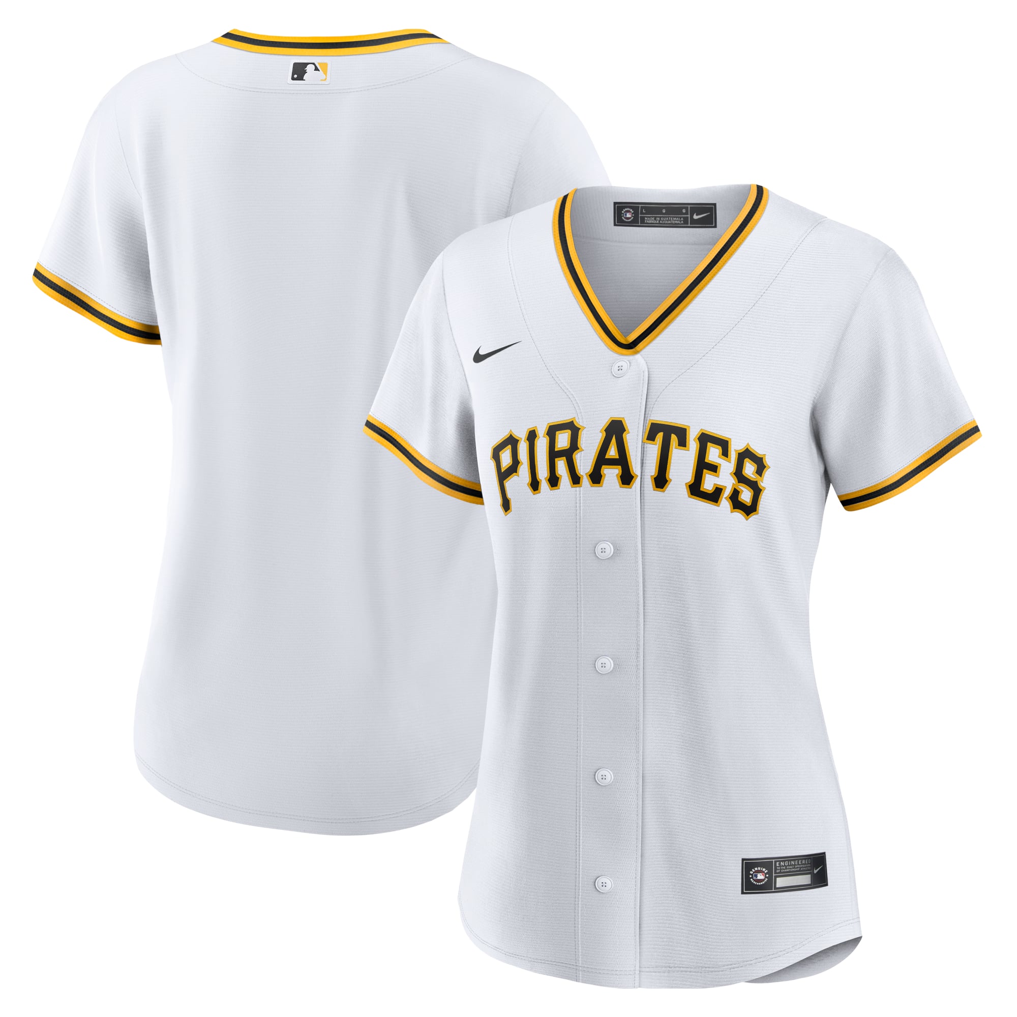Maillot réplique domicile Nike blanc pour femme des Pirates de Pittsburgh
