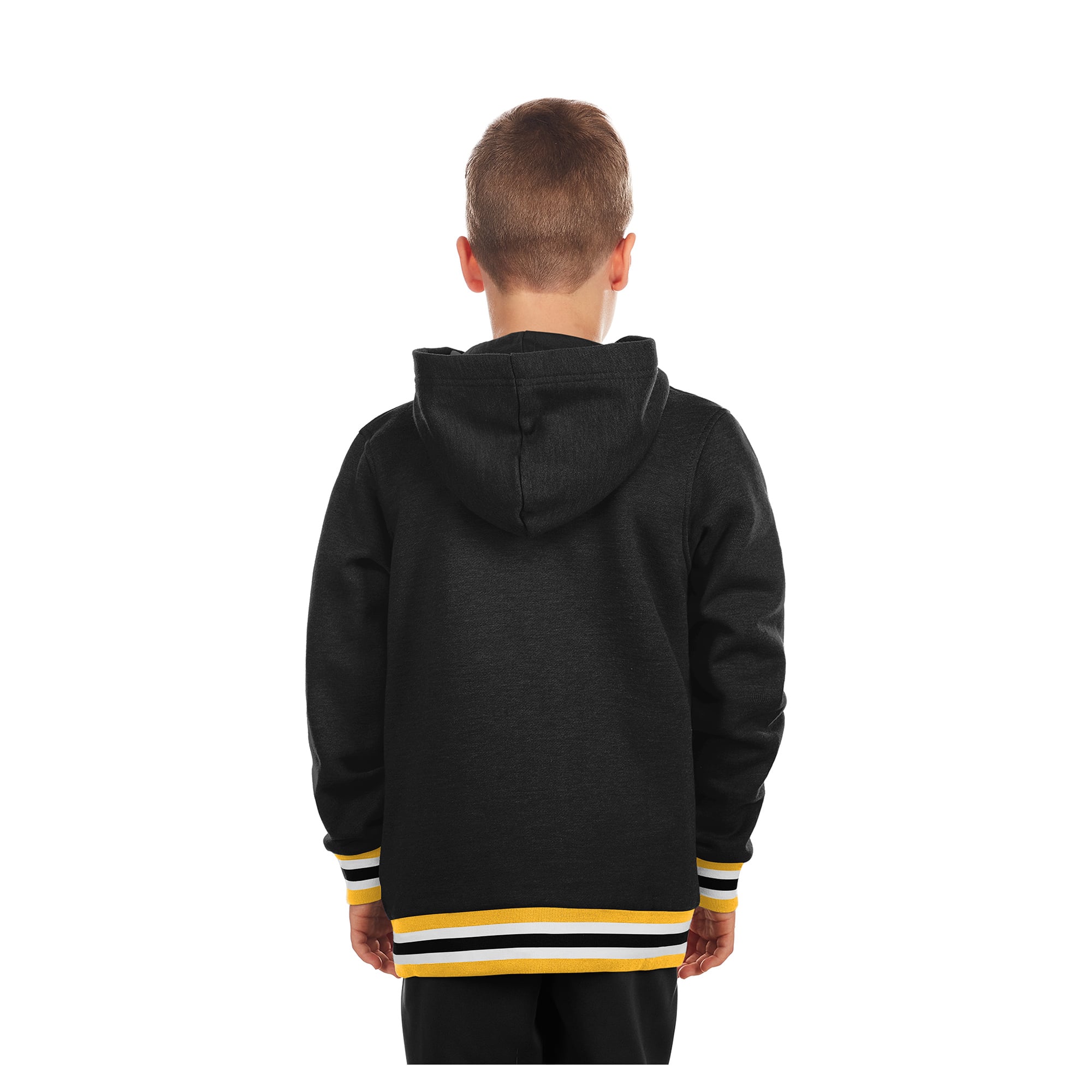 Youth New Era Black Pittsburgh Pirates Knit Trim Pullover Hoodie