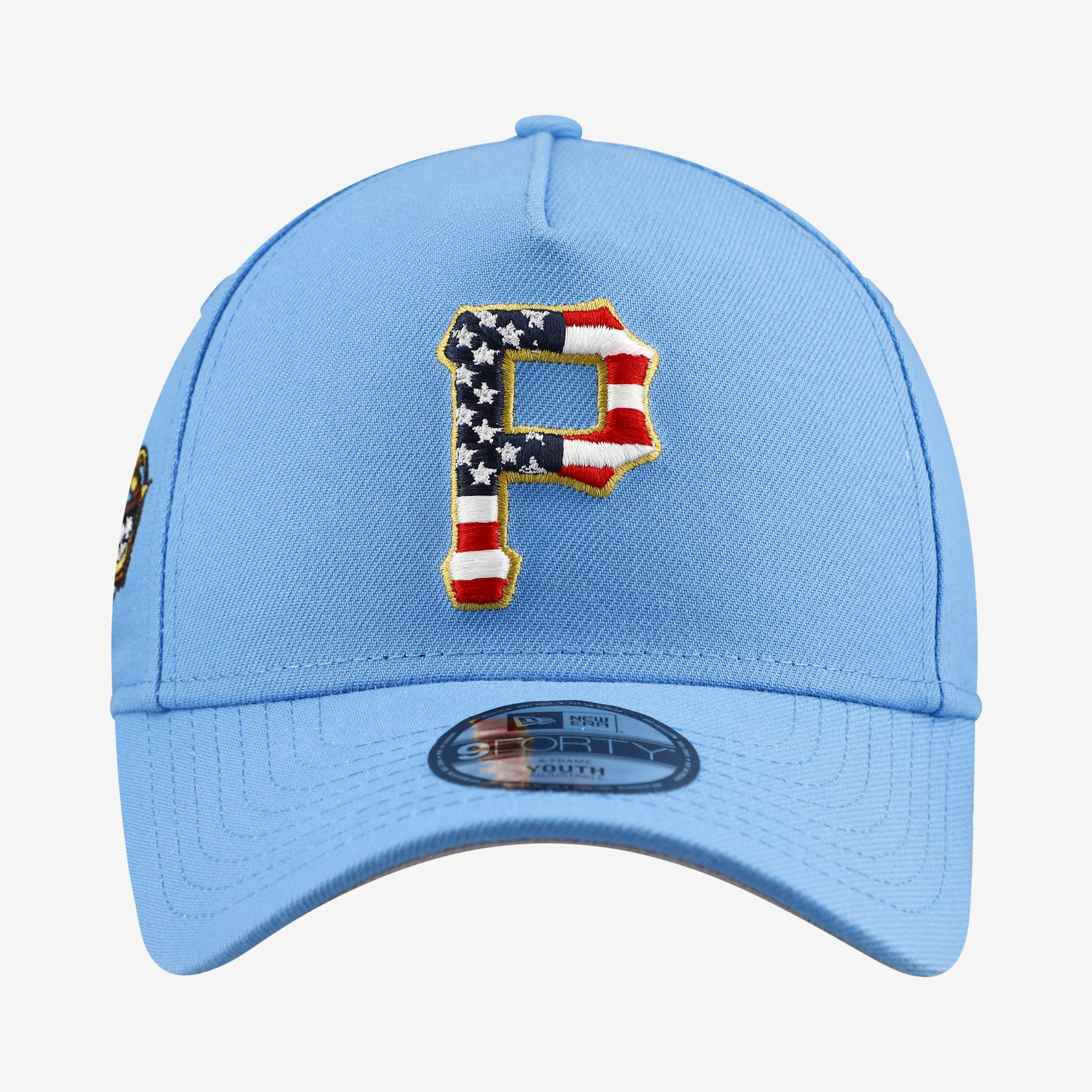 Youth New Era Light Blue Pittsburgh Pirates Celebrate America's 250th 9FORTY A-Frame Adjustable Hat