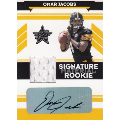 2006 Leaf Rookies and Stars #272 Omar Jacobs JSY AU/449 RC