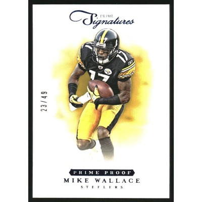2012 Prime Signatures Prime Proof Blue #44 Mike Wallace