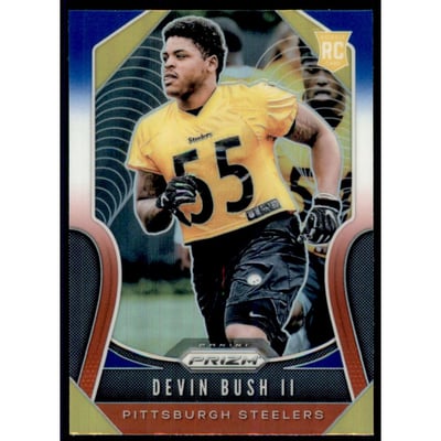 2019 Panini Prizm Prizms Red White and Blue #313 Devin Bush II