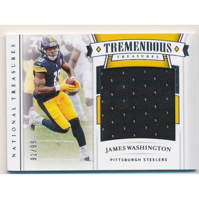 2020 Panini National Treasures Tremendous Treasures Materials #25 James Washington/99