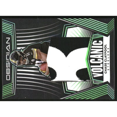 2020 Panini Obsidian Volcanic Materials Electric Etch Green #20 Chase Claypool