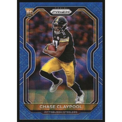 2020 Panini Prizm Prizms Blue Wave #392 Chase Claypool