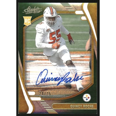 2021 Absolute Signature Rookies Spectrum Green #164 Quincy Roche