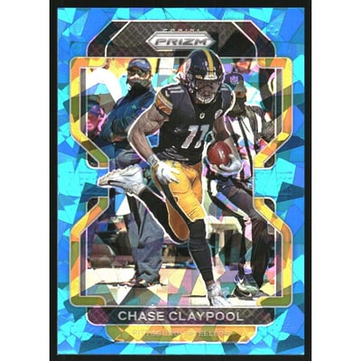 2021 Panini Prizm Prizms Blue Ice #251 Chase Claypool
