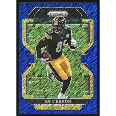 2021 Panini Prizm Prizms Blue Shimmer #252 Eric Ebron