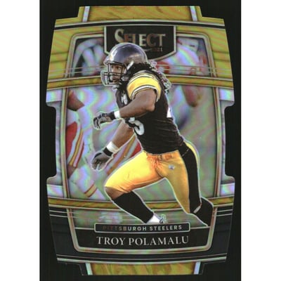 2021 Select Prizm Black and Gold Die Cut #41 Troy Polamalu