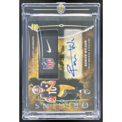 2024 Panini Origins Rookie Jumbo Jersey Auto Tag #RJA-RWI Roman Wilson RC 1/1