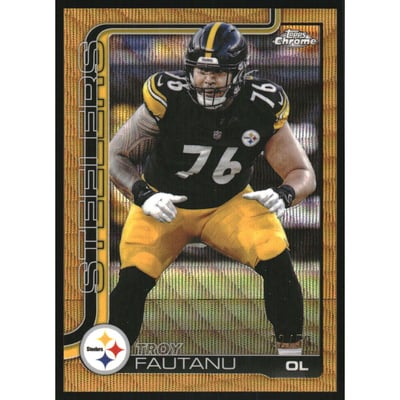 2025 Topps Chrome Gold Wave Refractors #256 Troy Fautanu