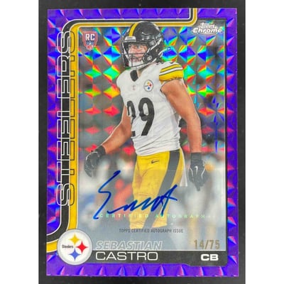 2025 Topps Chrome Purple Geometric #RA-SC Sebastian Castro RC Auto /75
