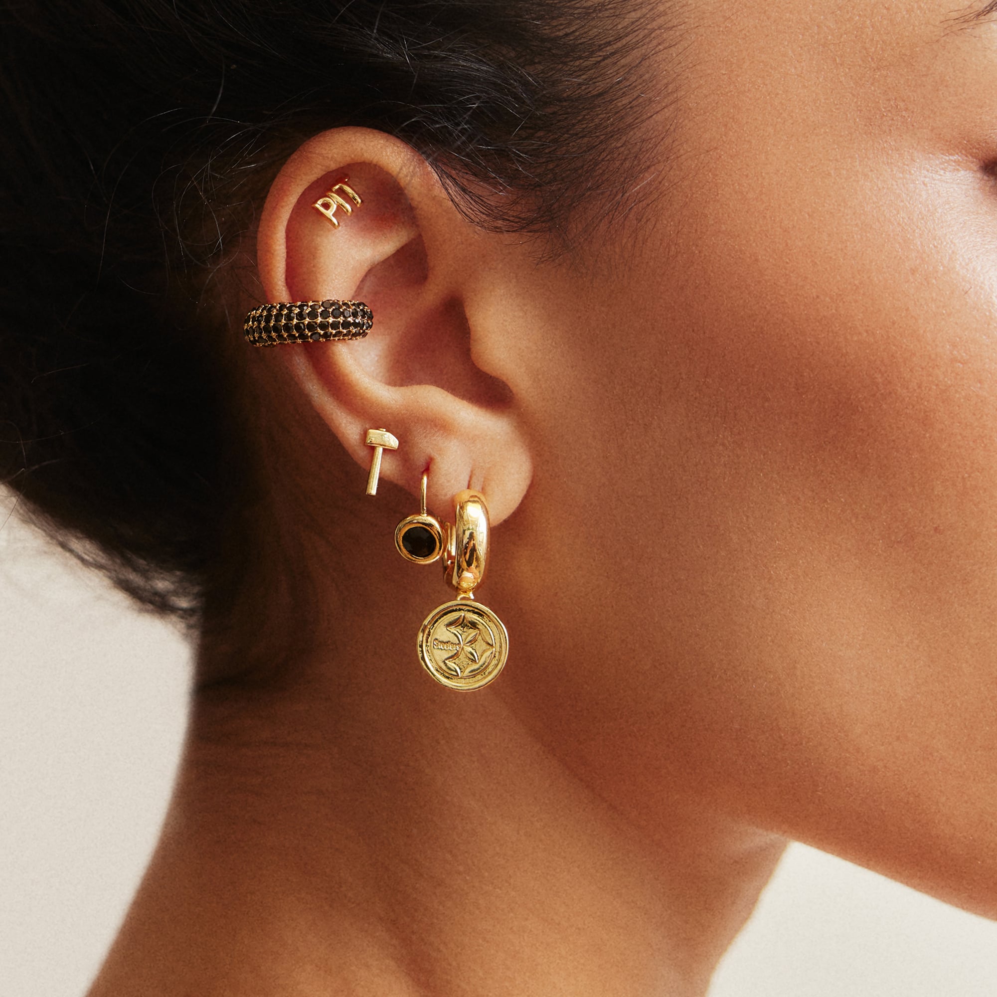 BaubleBar Pittsburgh Steelers Mixed Earring Set