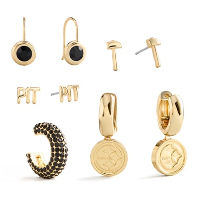 BaubleBar Pittsburgh Steelers Mixed Earring Set
