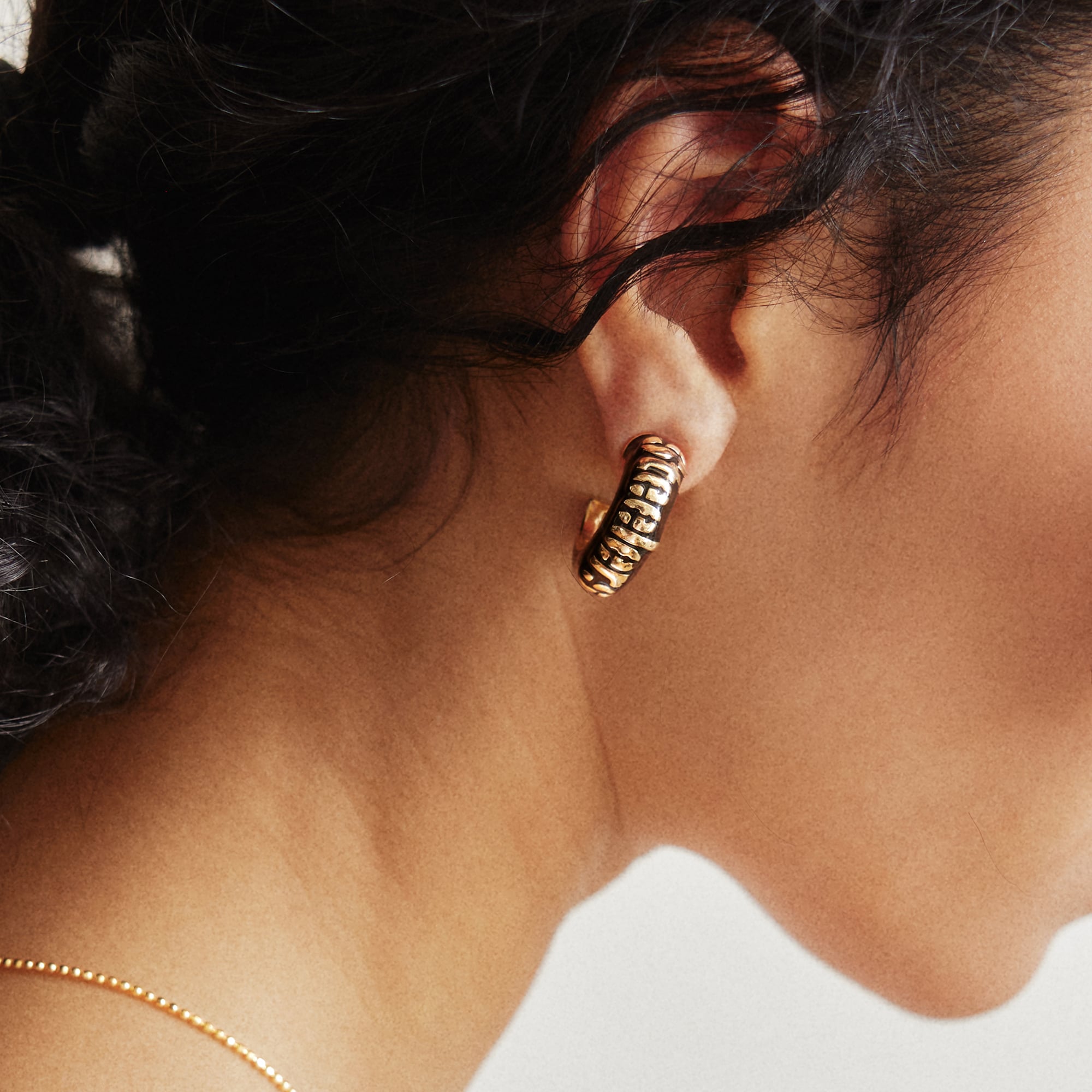 BaubleBar Pittsburgh Steelers Puffy Enamel Hoop Earrings
