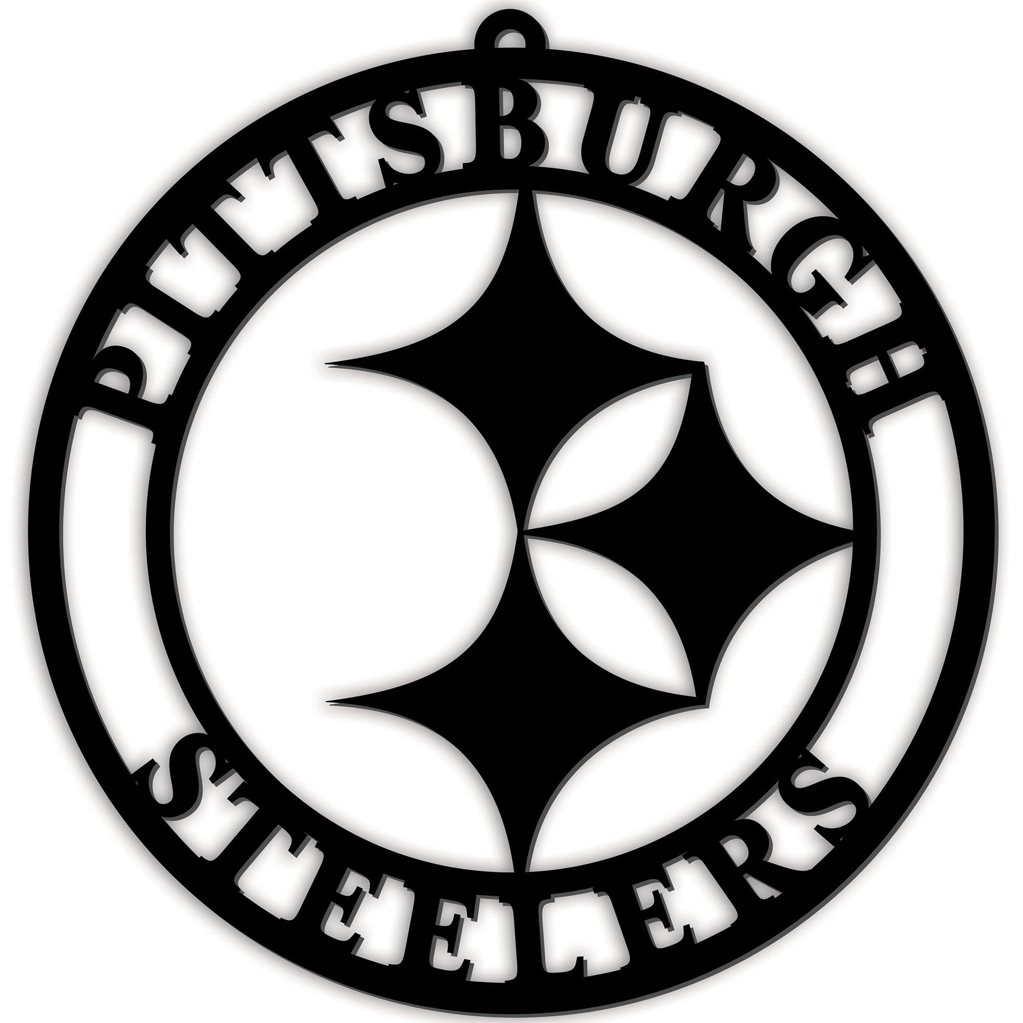 KSLRC STEELERS エンブレム Black Pittsburgh Steelers 16'' Team Logo Cutout