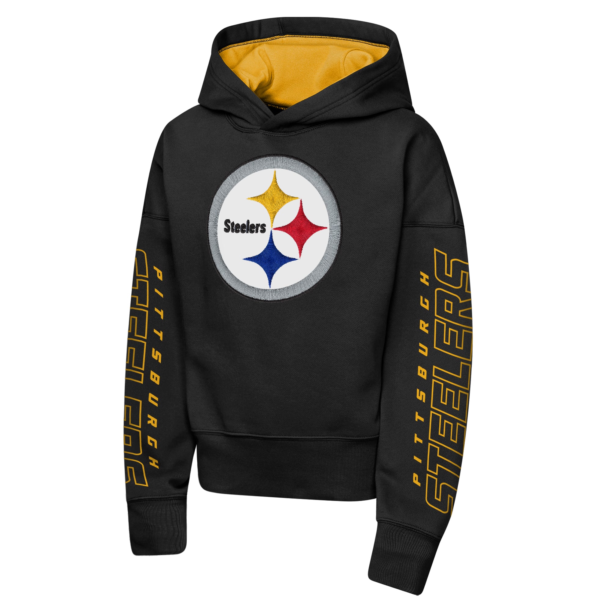 Sweat à capuche noir Pittsburgh Steelers Miss Tailgate pour filles Outerstuff