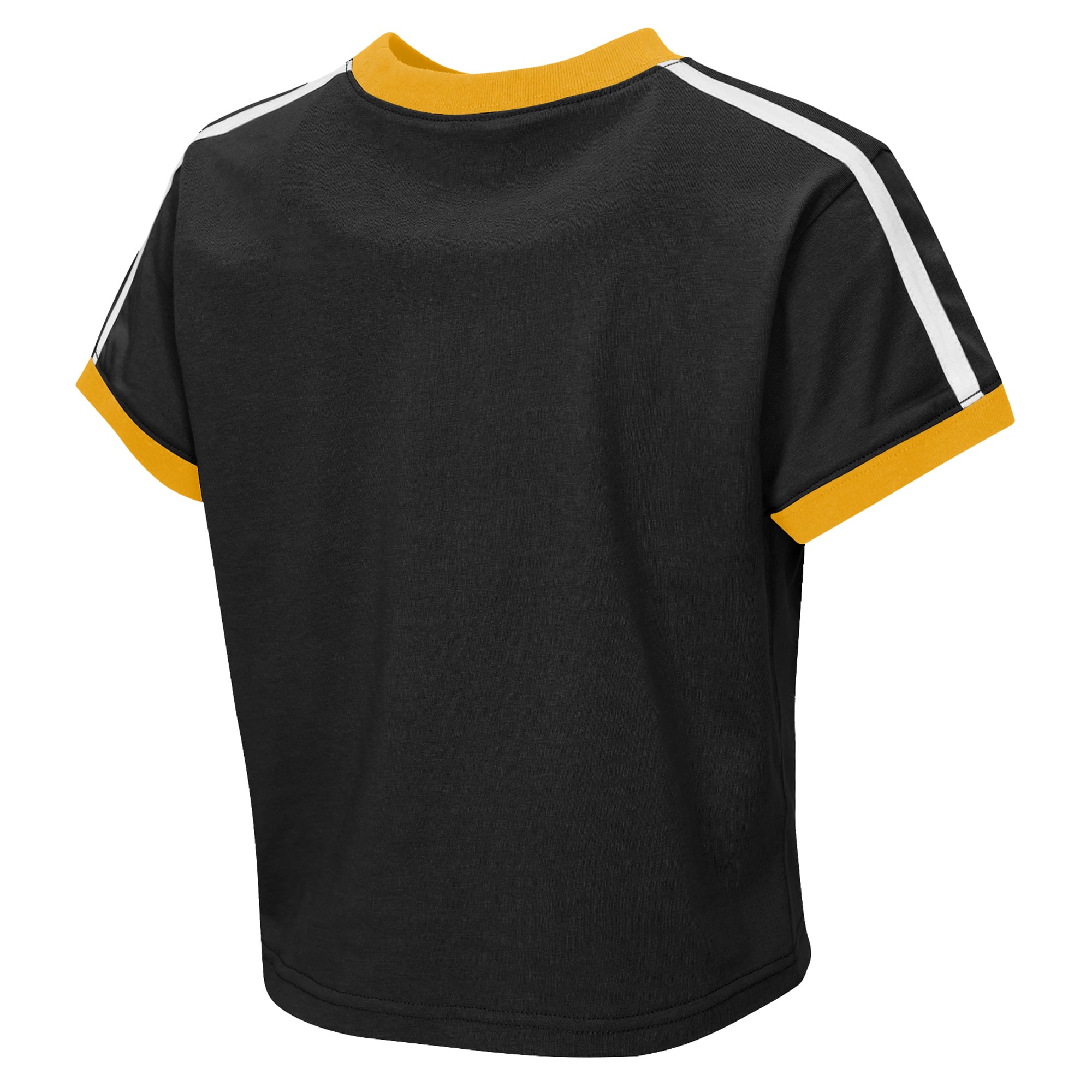 T-shirt court à col rond noir Pittsburgh Steelers pour bébé, par Erin Andrews, jeunes filles.
