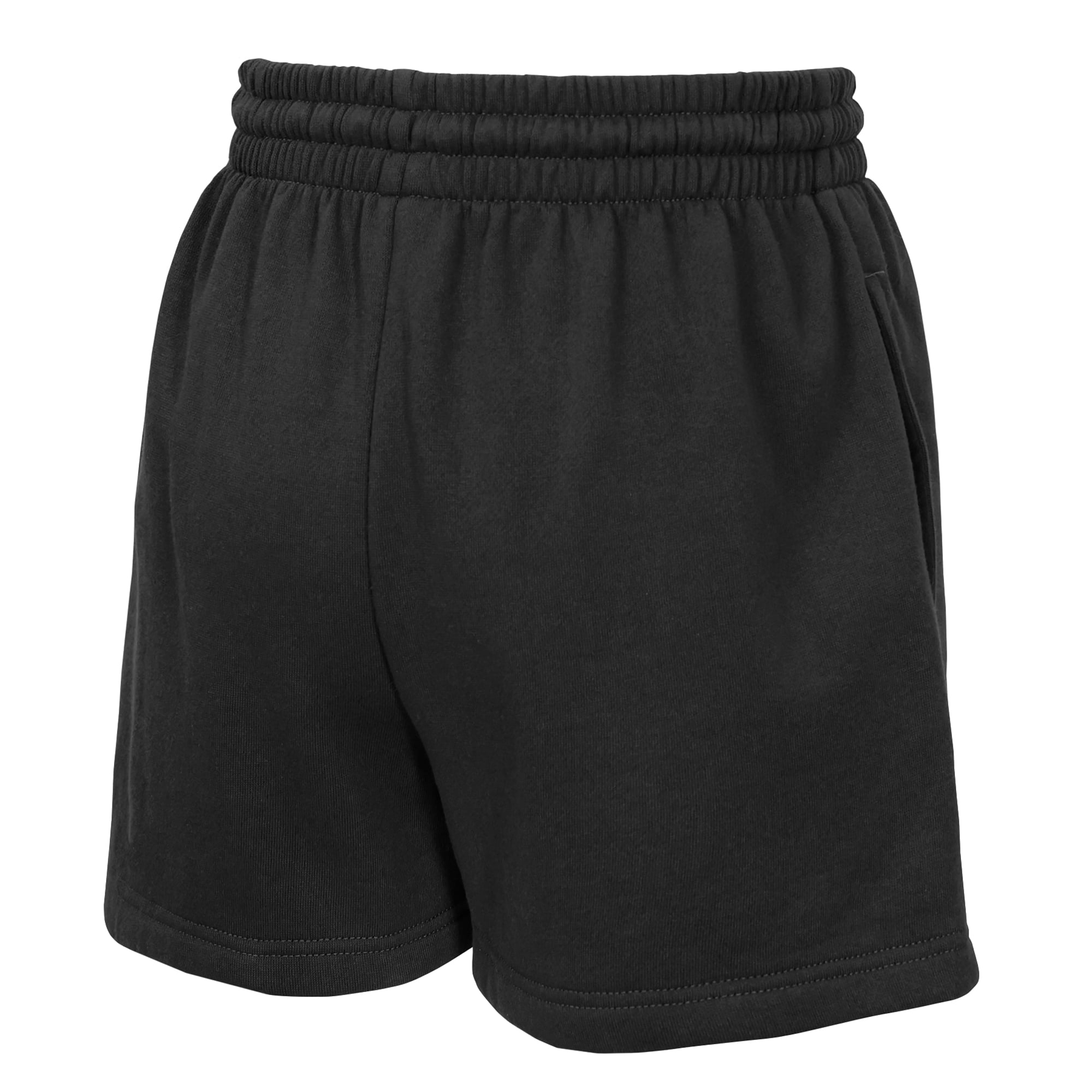 Ensemble sweat-shirt et short Pittsburgh Steelers Red Zone en polaire noire à col V, par Erin Andrews, pour jeunes filles.