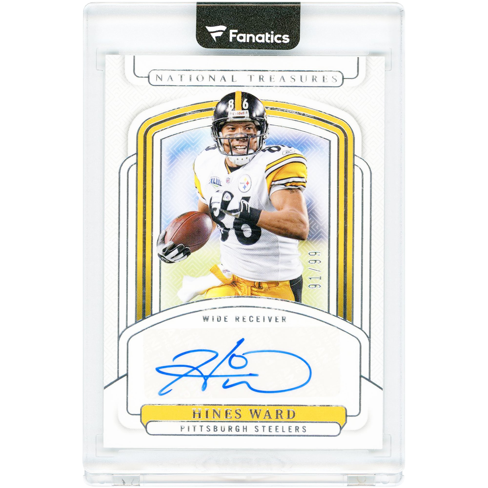 Hines Ward Pittsburgh Steelers Autographed 2024 Panini National Treasures Signatures #SIGS-HWD #91/99 Card