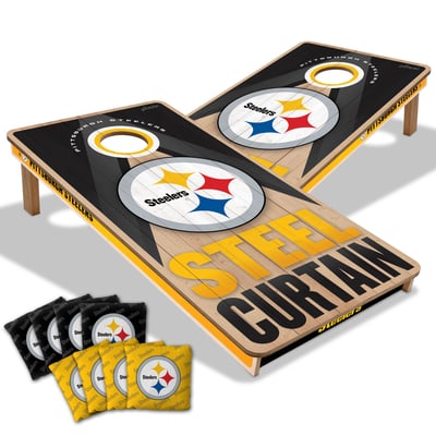 Pittsburgh Steelers IDNA 2' x 4' Slogan Series Cornhole Game with Bags