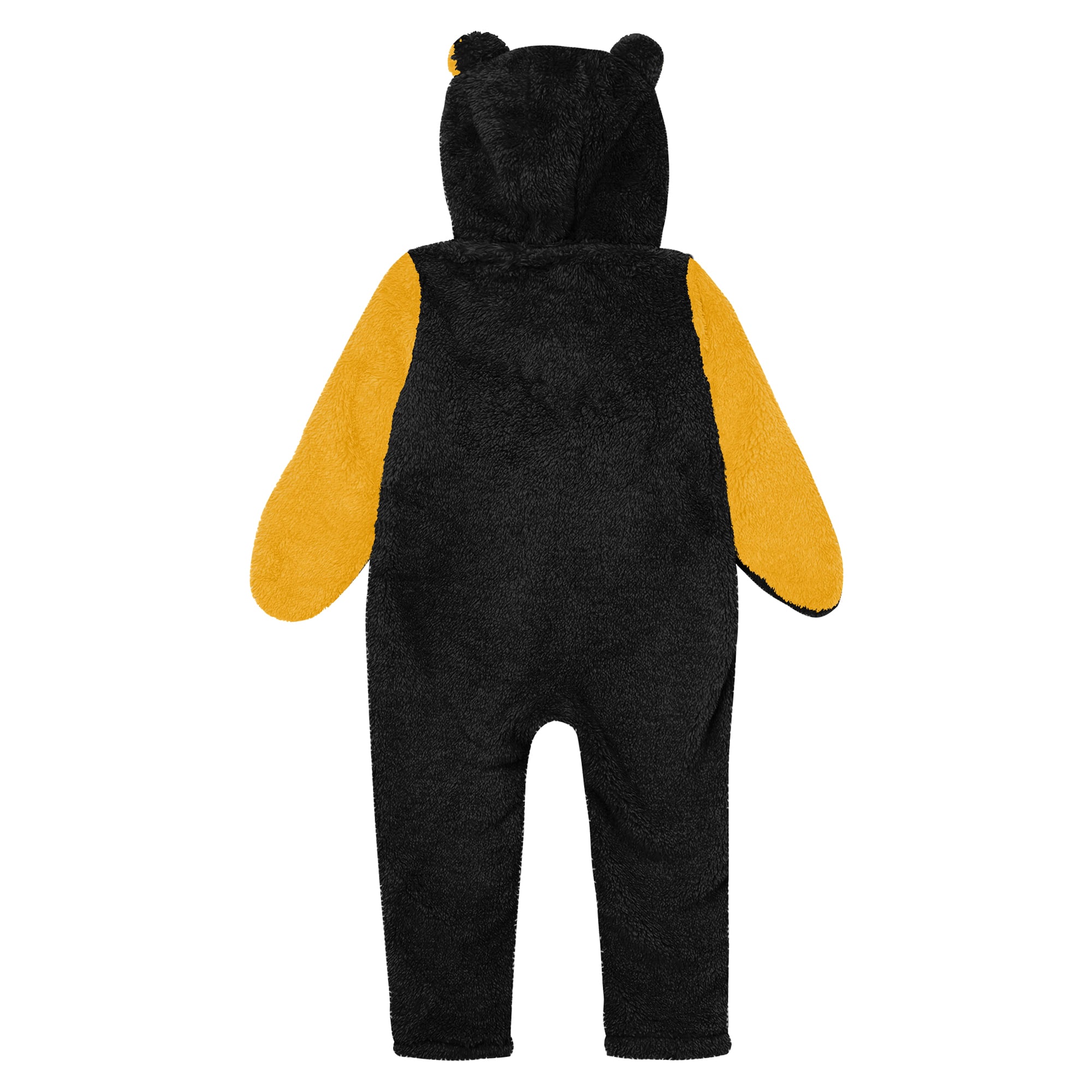 Infant Outerstuff Black Pittsburgh Steelers Stay Napping Fleece Full-Zip Hooded Sleeper
