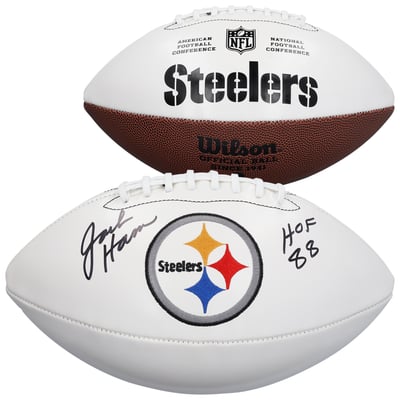 Jack Ham Pittsburgh Steelers Autographed Fanatics Authentic Wilson White Panel Football with "HOF 88" Inscription