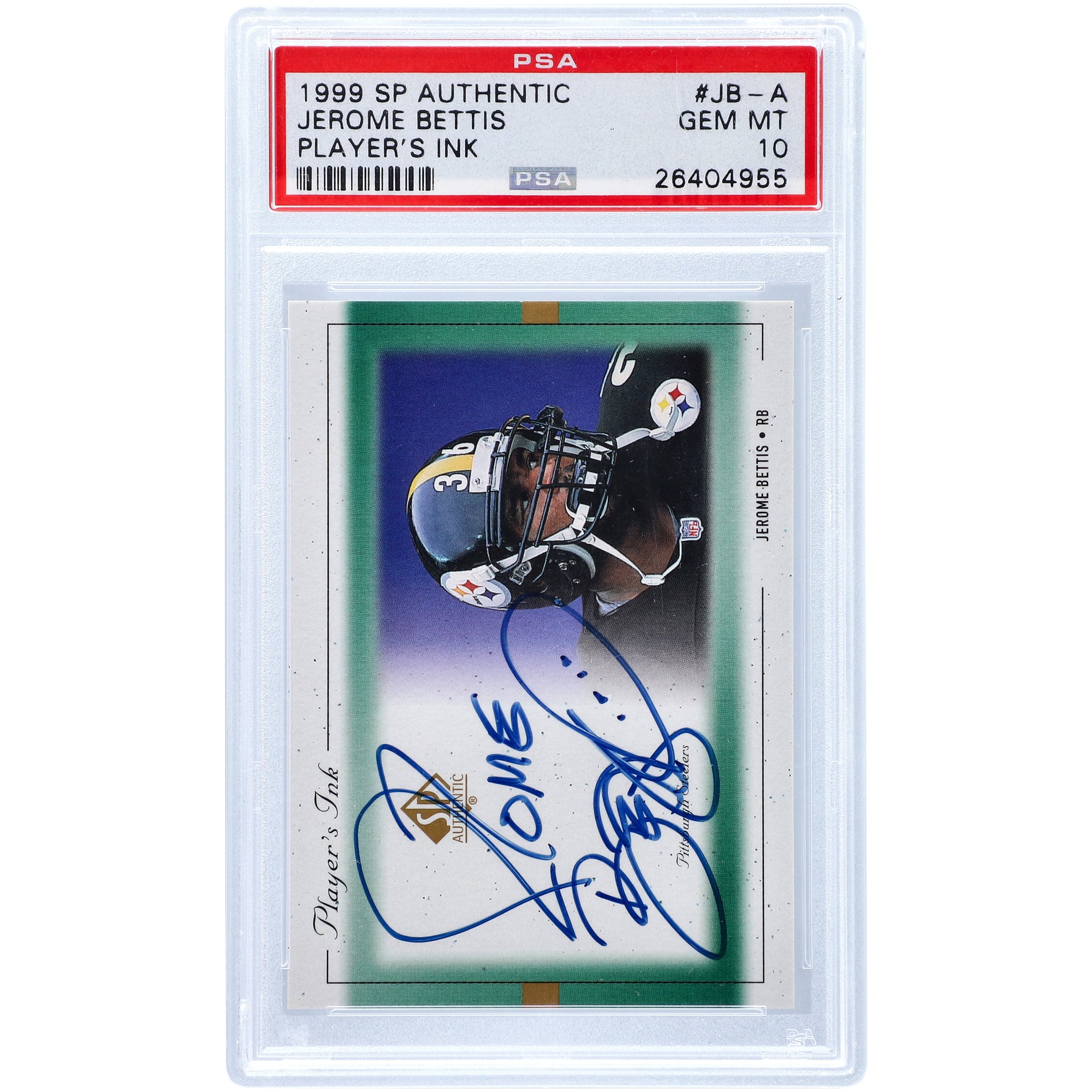 Jerome Bettis Pittsburgh Steelers Autographed 1999 Upper Deck SP