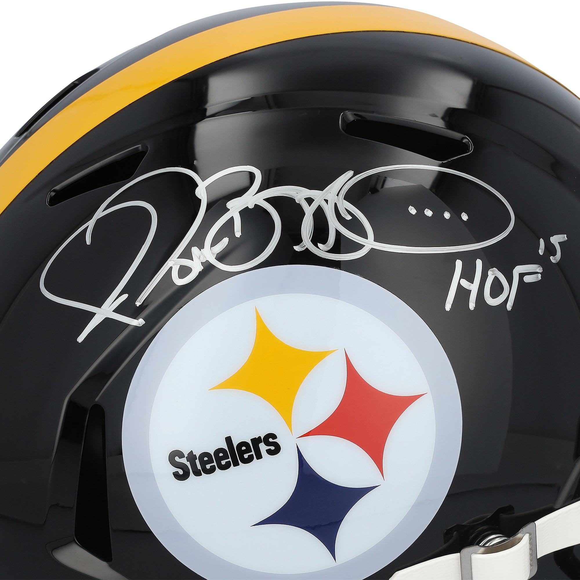 Jerome Bettis Pittsburgh Steelers Autographed Riddell Speed Replica Helmet with "HOF 15" Inscription