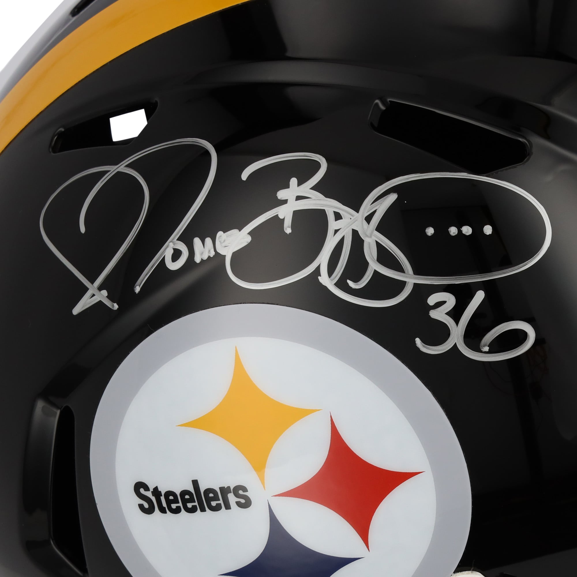 Jerome Bettis Pittsburgh Steelers Autographed Riddell Speed Replica Helmet