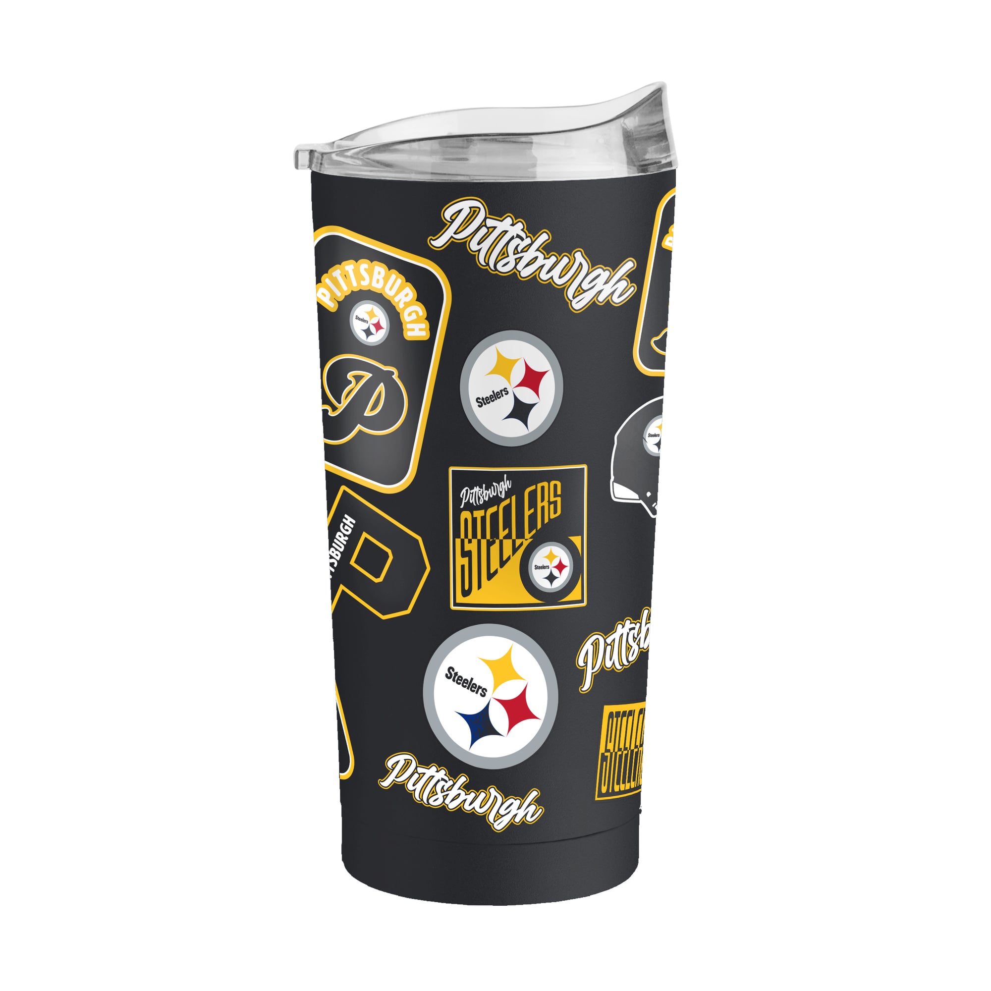 Gobelet isotherme de 59 cl (20 oz) avec revêtement en poudre Dreamweave, logo Pittsburgh Steelers, marque Logo Brands