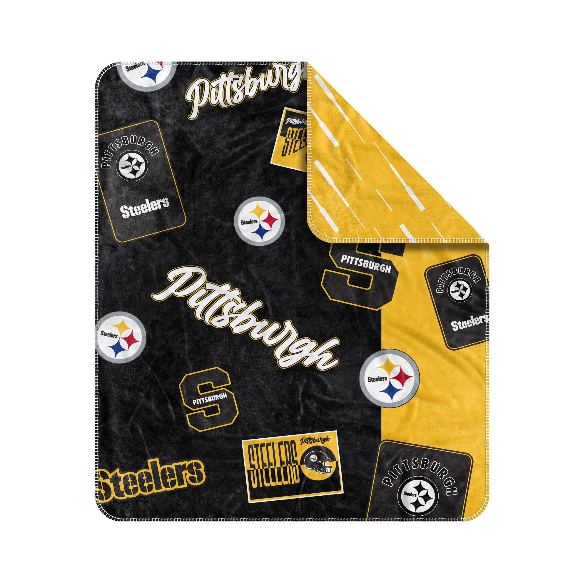 Couverture jetée Dream Weave 50 po x 60 po avec logo Pittsburgh Steelers