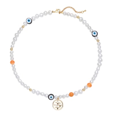 Pittsburgh Steelers LUV AJ Pearl Bead Logo Necklace