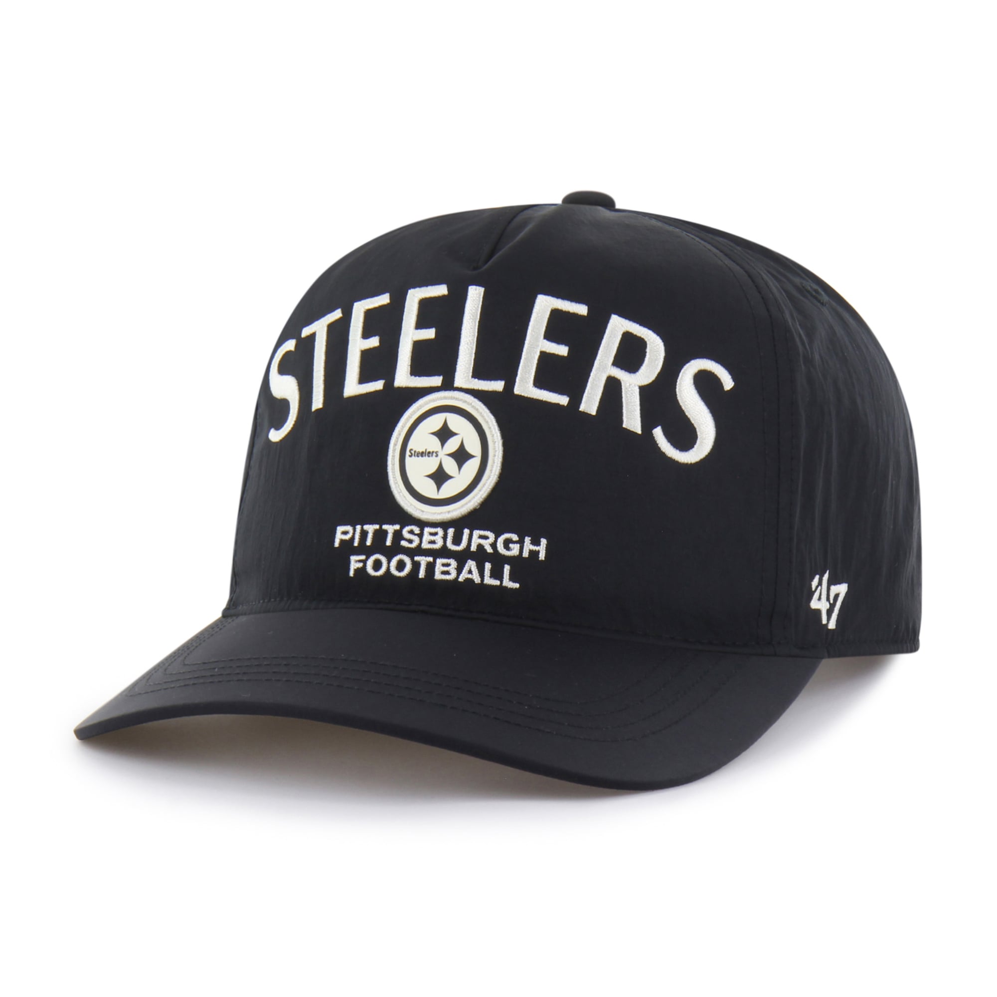 Men's '47 Black Pittsburgh Steelers Modernia Hitch Adjustable Hat