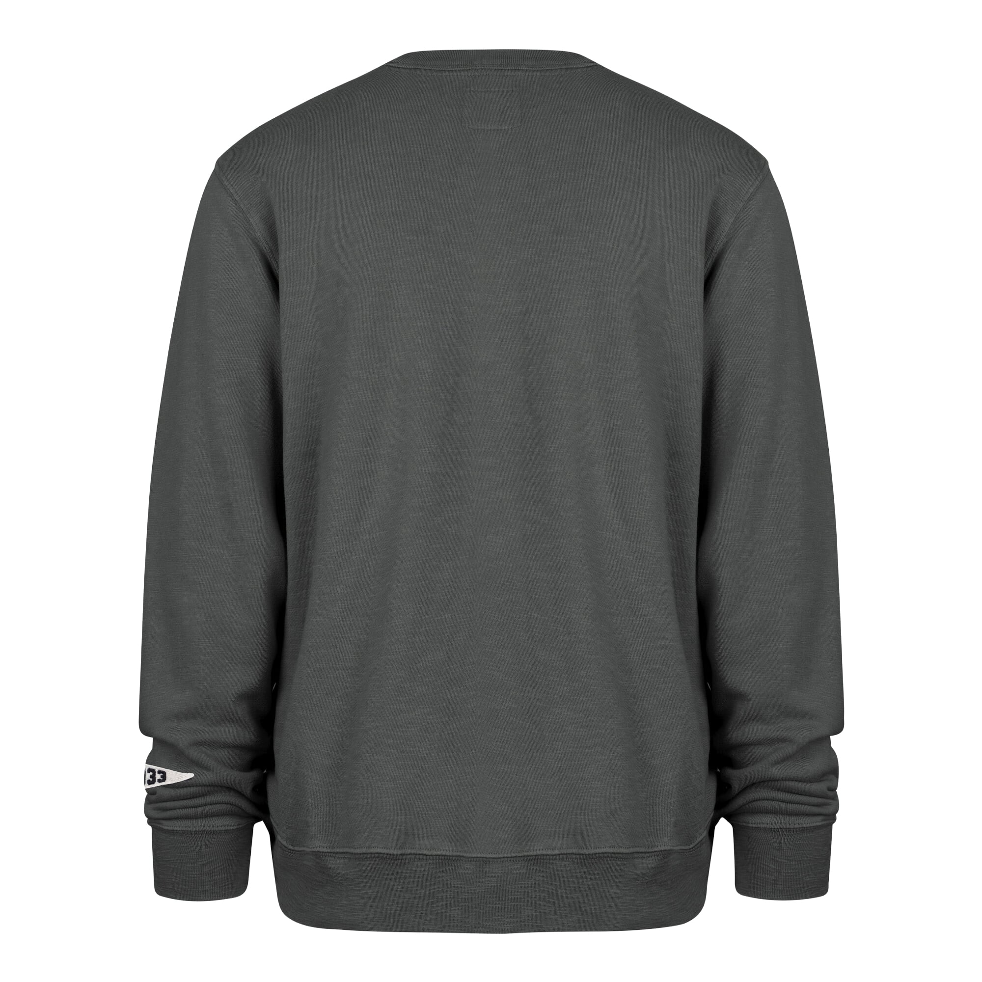 Men's '47 Charcoal Pittsburgh Steelers Calderwood Well Worn French Terry Sweatshirt