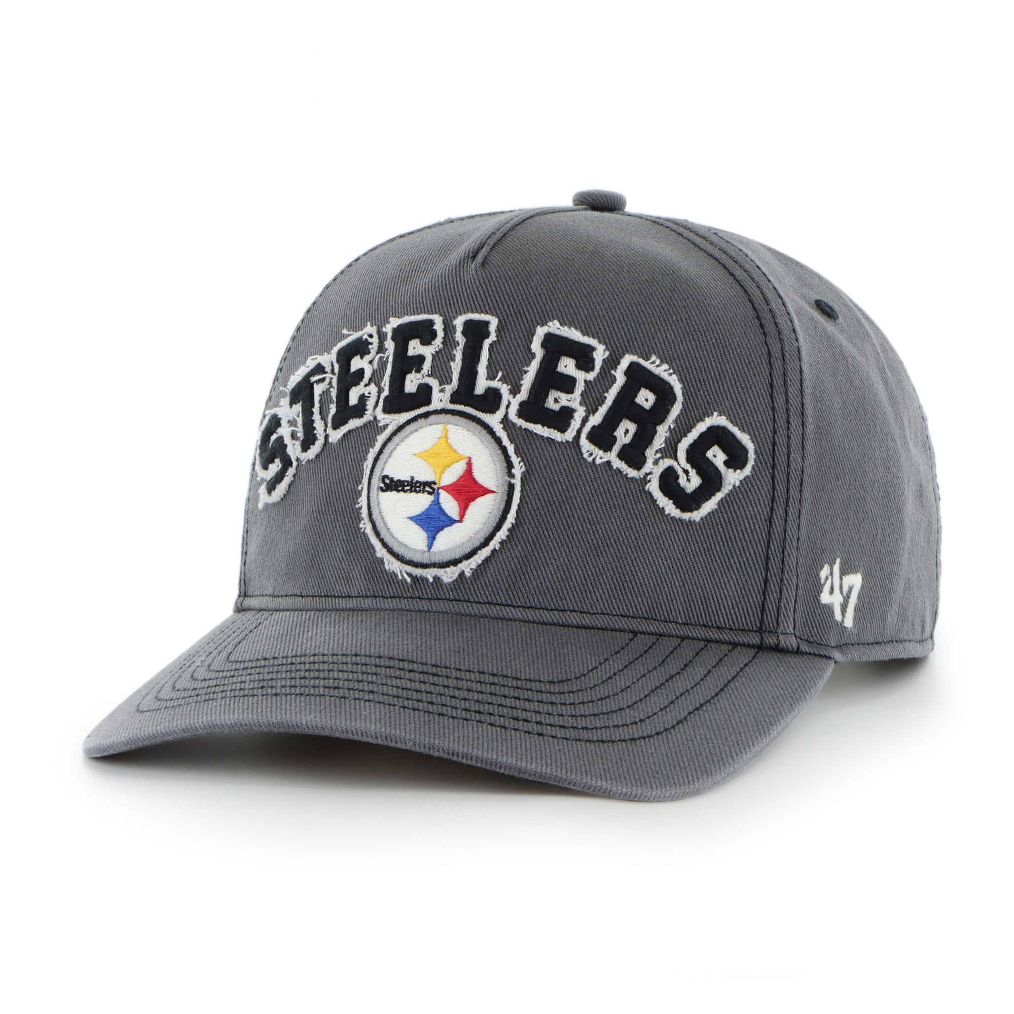 Men's '47 Charcoal Pittsburgh Steelers Calderwood Well Worn Hitch Adjustable Hat