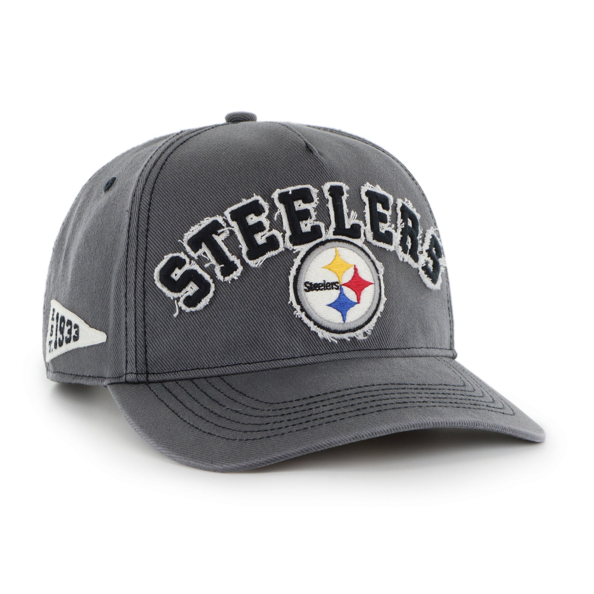 Men's '47 Charcoal Pittsburgh Steelers Calderwood Well Worn Hitch Adjustable Hat