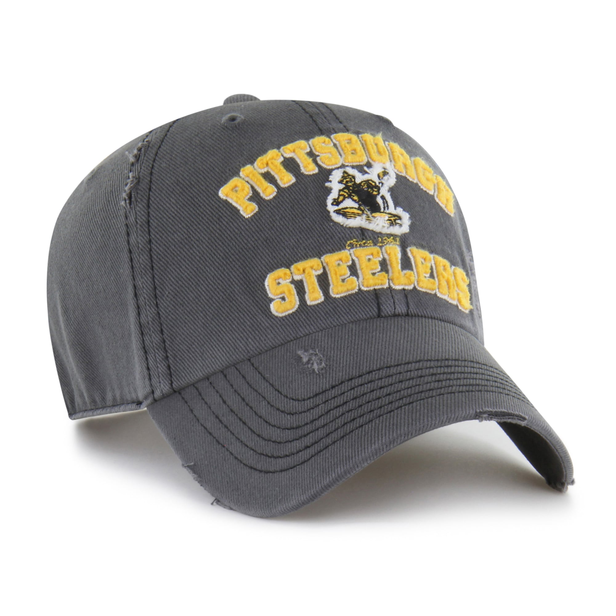 Casquette ajustable Pittsburgh Steelers Seymoore Clean Up '47 Charcoal pour homme