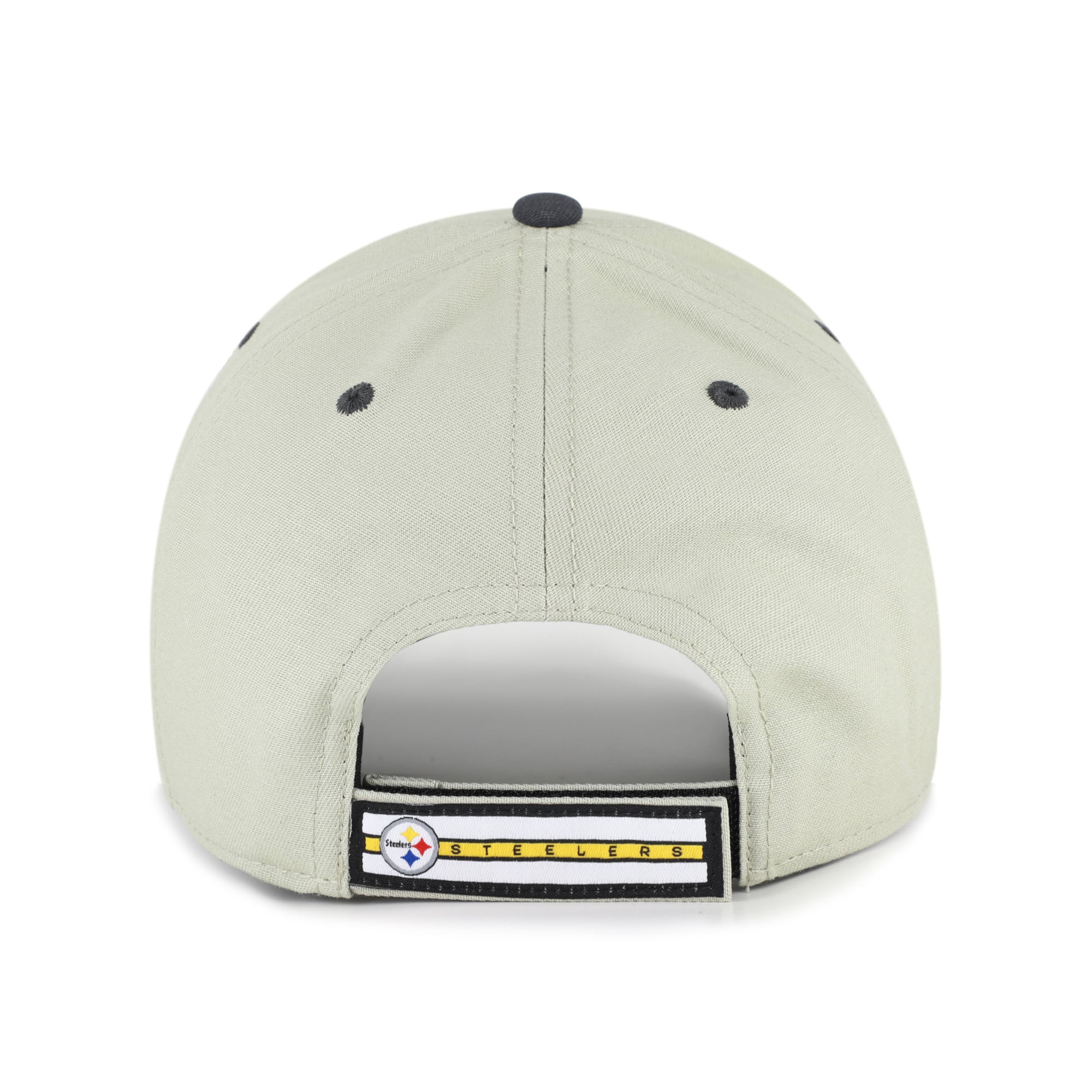 Men's '47 Gray/Black Pittsburgh Steelers Half Block Text MVP Adjustable Hat