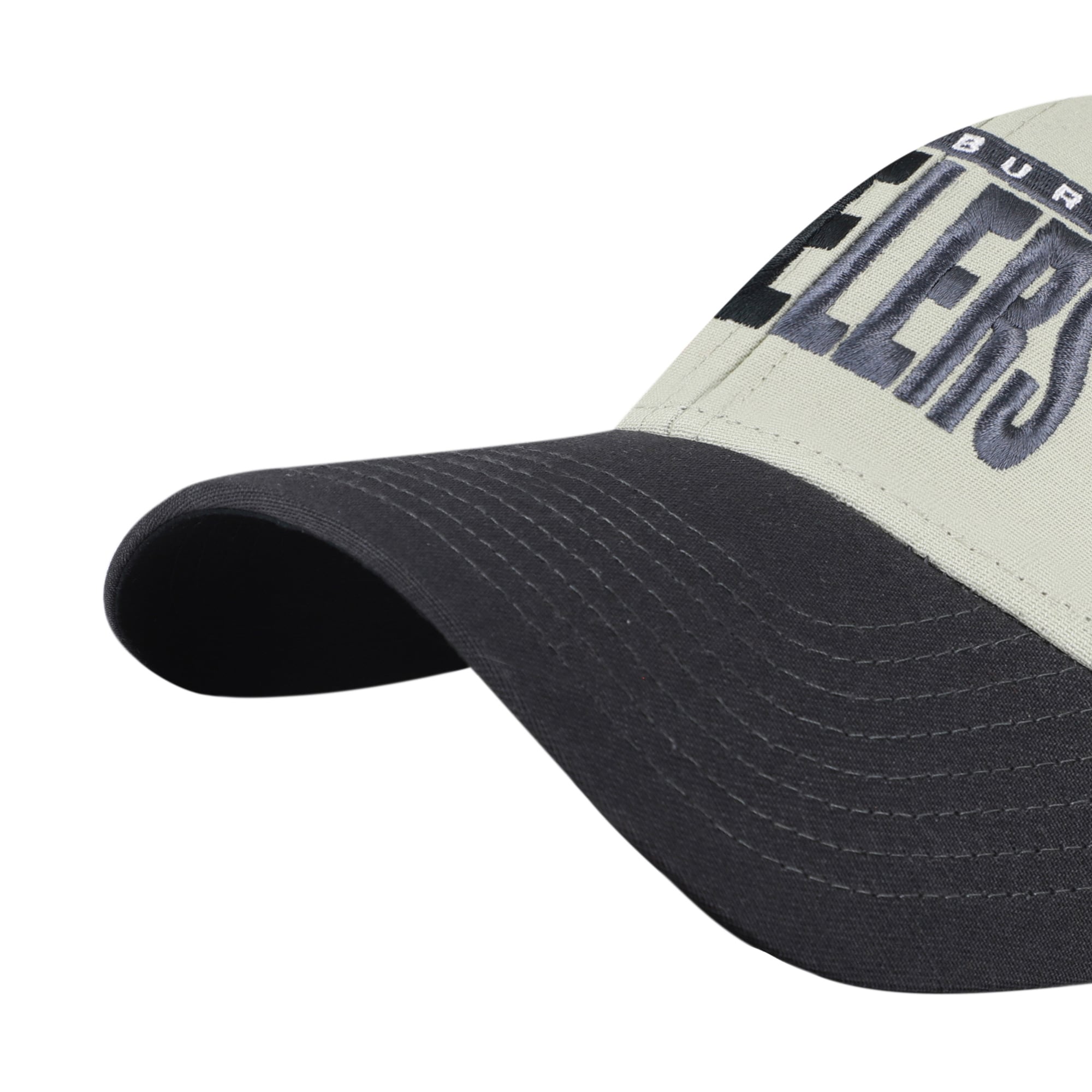 Men's '47 Gray/Black Pittsburgh Steelers Half Block Text MVP Adjustable Hat