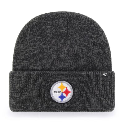  Pittsburgh Steelers '47 Brain Freeze Cuffed Knit Hat - Heather Black