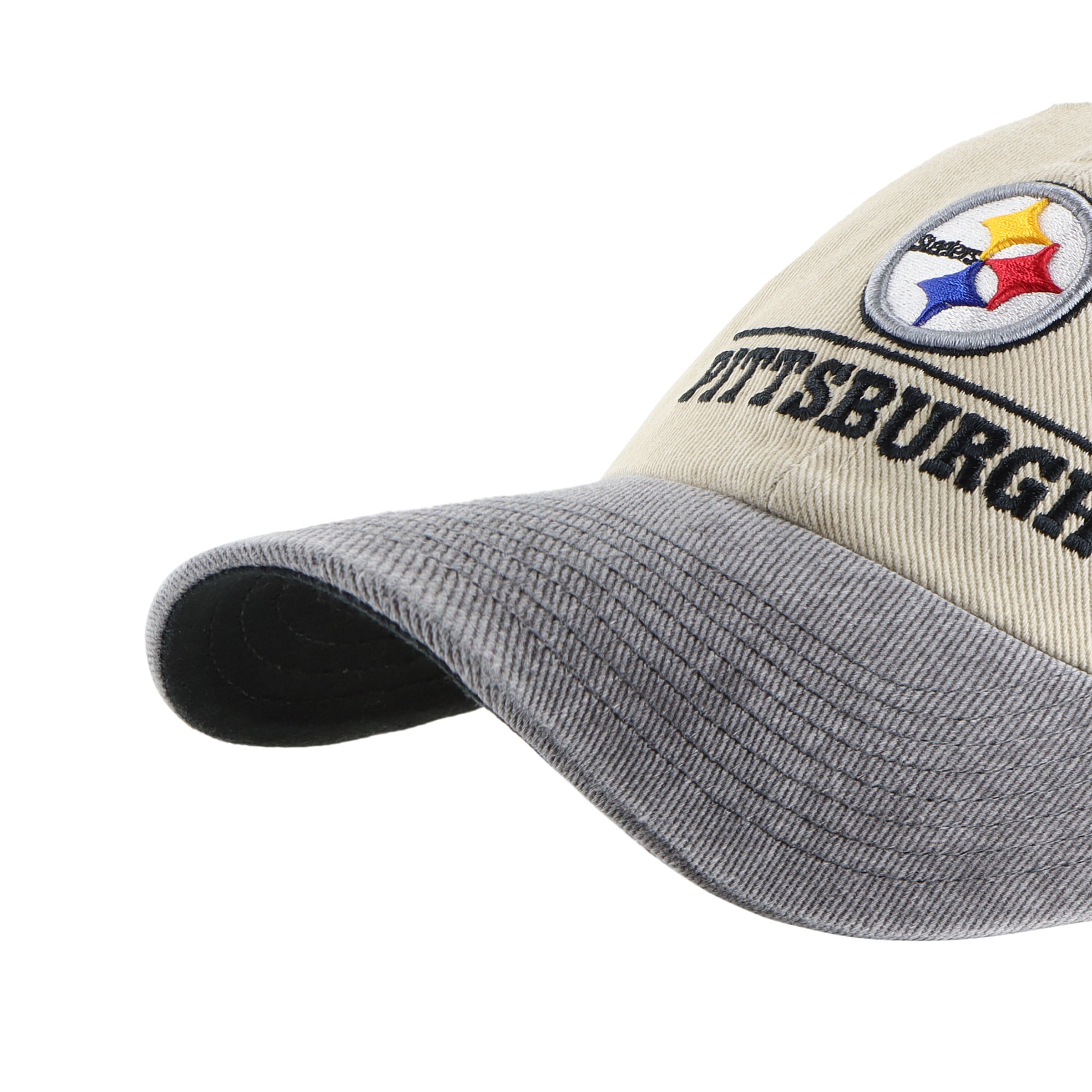 Casquette ajustable Pittsburgh Steelers Logo Line Clean Up pour homme, modèle 47 Natural